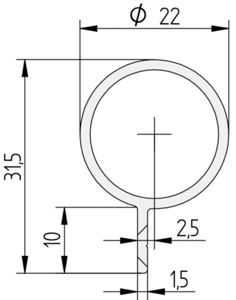 Athmer Fingerschutz-Profil BO 22/1750